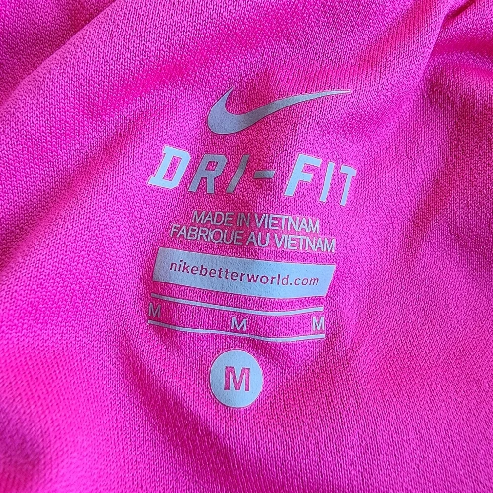 NIKE Women’s Dri-Fit Black & Pink Athletic Running Shorts Elastic Waist Medium - Picture 7 of 11